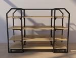 400mm Depth 800mm Height Metal And Wood Industrial Shelves For Supermarket