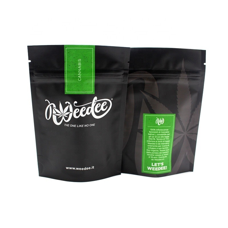 Resealable 3.5g Mylar Smell Proof Mylar Bags Heat Seal VMPET