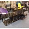 Buy cheap Luxury Gold Marble Top TV Stand Stainless Steel Frame Long Bench from wholesalers
