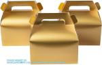 Gable Candy Treat Boxes, Small Goodies Gift Boxes With Handle, Dessert Boxes