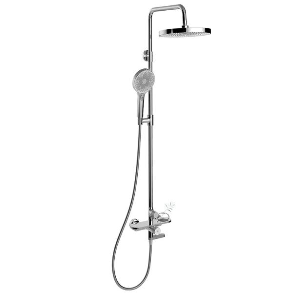 Buy cheap H 817-1207mm Wall Mount Shower Faucet Set Round Headshower Handshower from wholesalers
