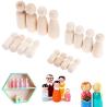 Buy cheap Wooden Peg Doll Decorative Unfinished Wooden People Bodies Family Craft People Set 8pcs from wholesalers