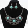 Buy cheap Ethnic Tibetan silver turquoise retro style sets chain / necklace from wholesalers