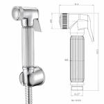 Sustainable Plastic Wall Mounted Zinc Bracket Shower Shataf Hand Spray Bath