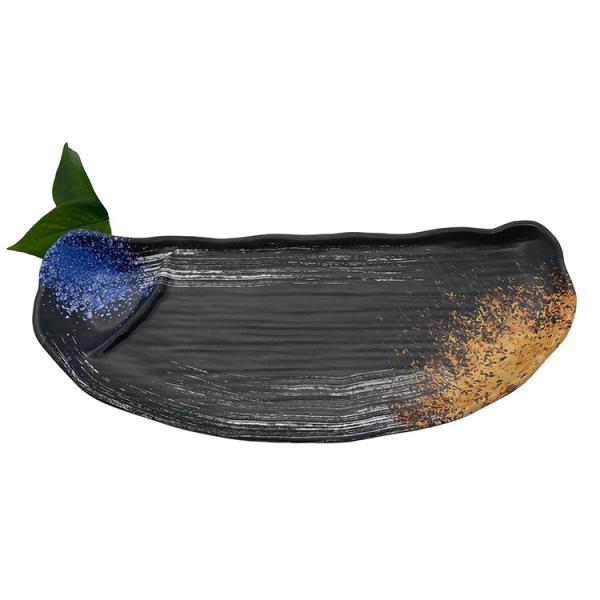 Buy cheap Half Moon Shape Melamine Dinner Plates Cafeterias Dinnerware from wholesalers