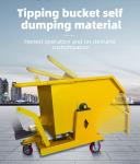 Forklift Self Dumping Hopper Waste Bin Tilt Bucket Tipping Skip Bins Customized