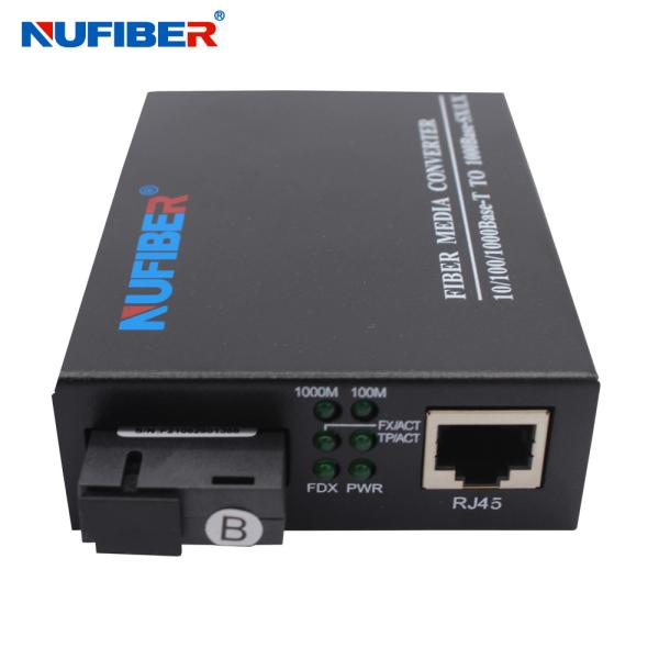 Nufiber Gigabit Media Converter 10/100/1000M Simplex Single Mode 1310nm / 1550nm