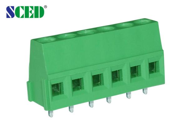 Buy cheap PCB Mount Terminal Block Pitch 5.0mm 300v 10a Brass Clamp Cage Connection from wholesalers