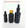 Buy cheap 10ml 15ml 20ml 30ml 50ml 100ml Shiny Black Essential Oil Cosmetic Glass Dropper Bottle from wholesalers