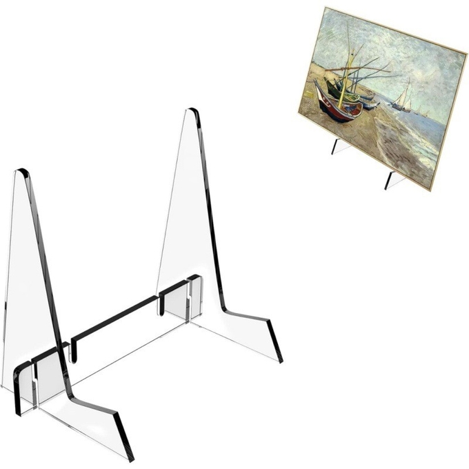 Transparent Acrylic Display Stand for Bowls, Plates, Books, Envelopes Photo Albums CDs and Tablets