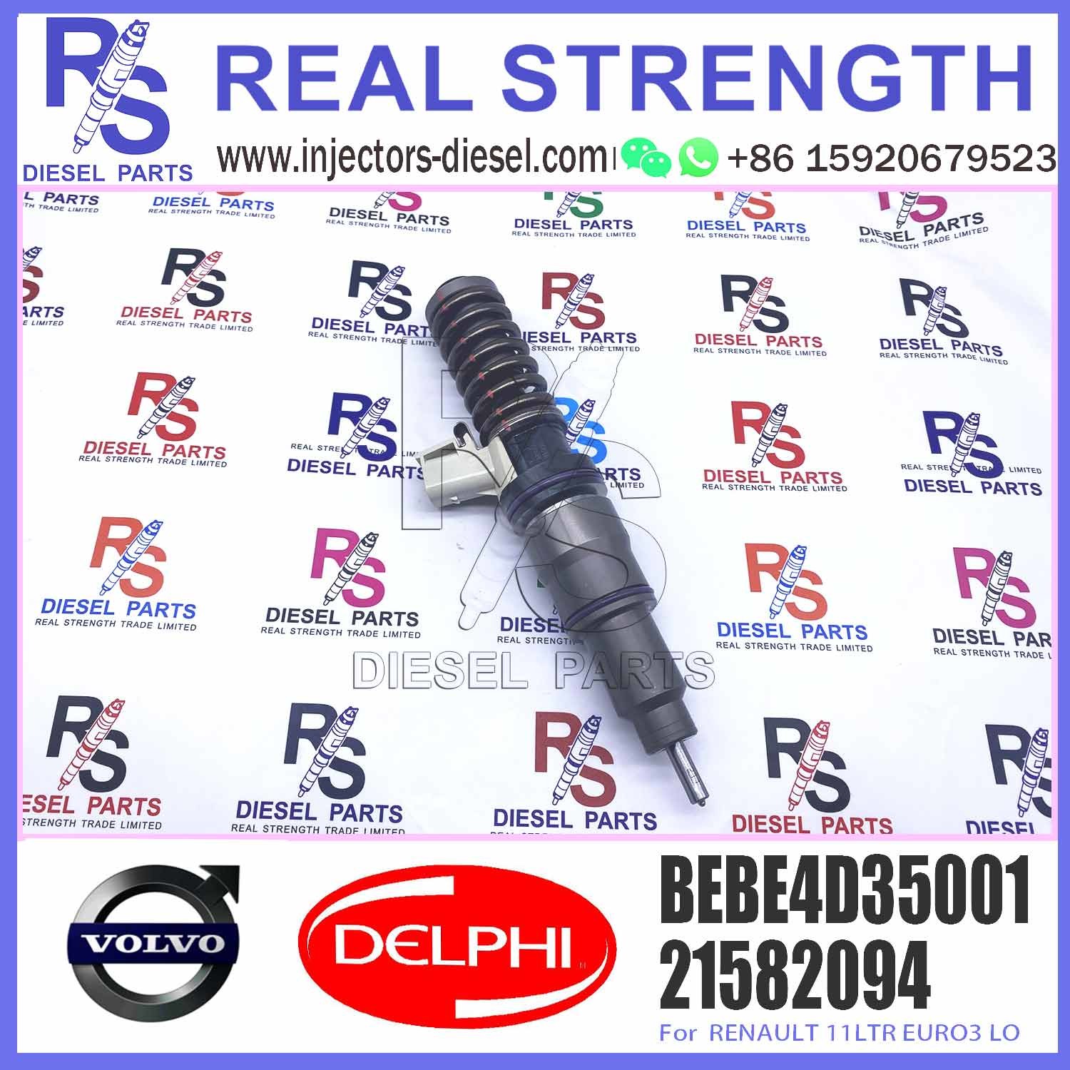 injector common rail injector 3801432 BEBE4D35001 For RENAULT MD11 EURO 3 LOW fuel injector BEBE4D04001