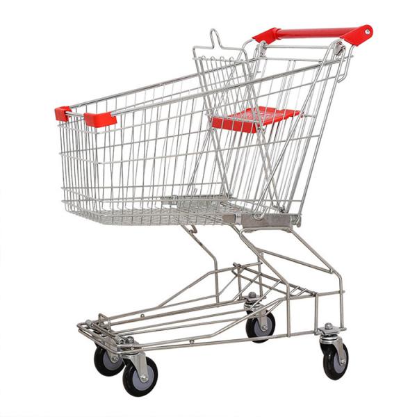 Buy cheap 4 Wheels Metal Supermarket Shopping Cart / 150L Shopping Trolley from wholesalers