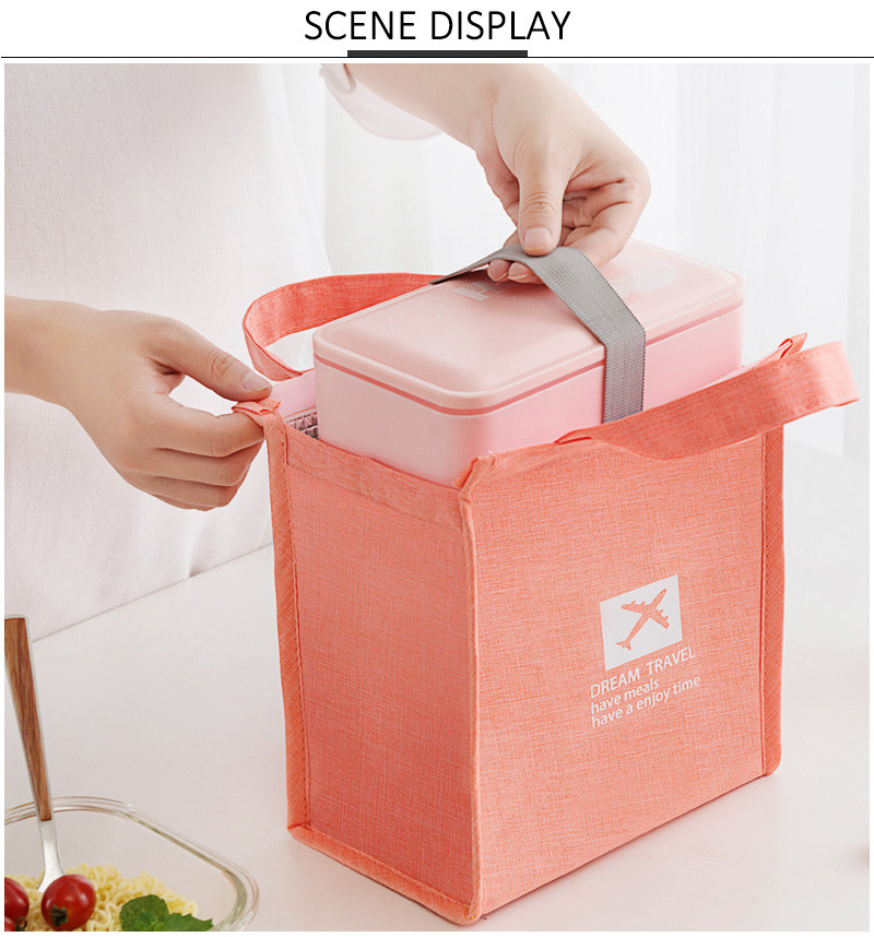 Eco Friendly Insulated Polyester Office Reusable Lunch Bag