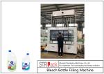 PLC Control 10 Heads Gravity Bottle Filling Machine For 1 - 5L Bleach Cleaner