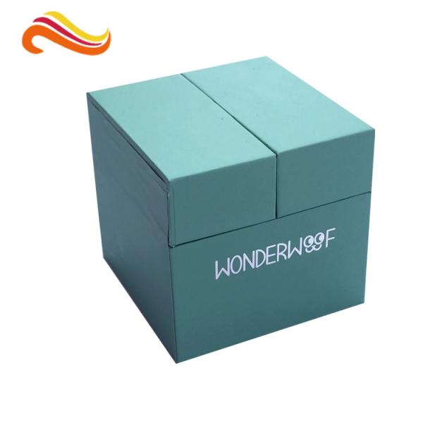 Buy cheap Special Emerald Pop Up Custom Gift Boxes Silver Logo Foiled Promotion Gift Package from wholesalers