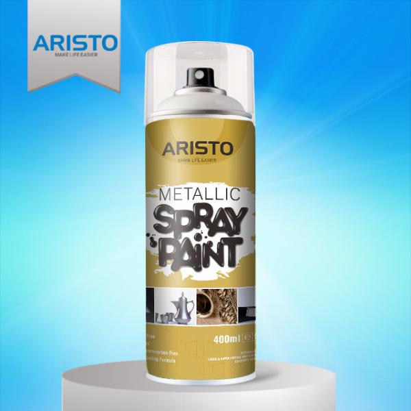 Acrylic Metallic Spray Paint Gold / Silver / Copper / Chrome Colors Abrasion
