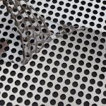 Silver Decorative Stainless Steel Sheet SS 430 Round Hole Metal Plate