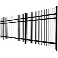 Buy cheap Spear Top Black Solid Tubular Steel Fence 3 Rail Powder Coated Tubular Fencing product