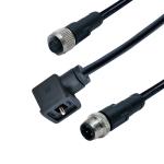 High Pressure Solenoid Valve Plug To M12 5pins Female Straight Connector IP67