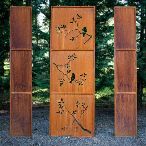 Buy cheap Outdoor Corten Steel Decorative Screens Divider Panels Pre Rusted from wholesalers