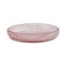 Buy cheap Pink Glass Bathroom Sets Pumpkin Shape Vertical Stripe Glass Lotion Dispenser Bottle Bathroom Countertop Accessories from wholesalers