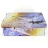 Buy cheap Purple Color Print Empty Corrugated Cardboard Shoe Display Box Luxury Foldable Design from wholesalers