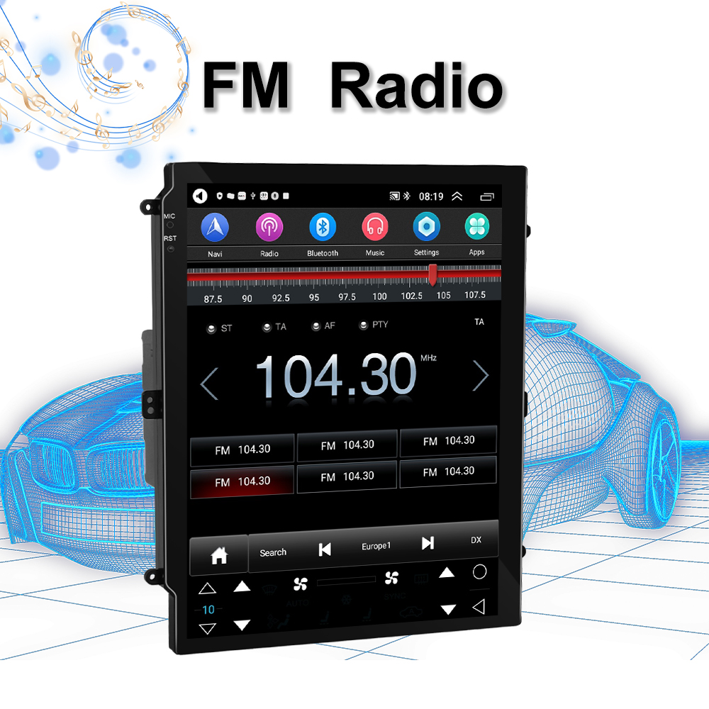 Radio Tuner 9.7INCH Android 12 Carplay 8Core 2 Din Car GPS Multimedia Player WIFI Audio