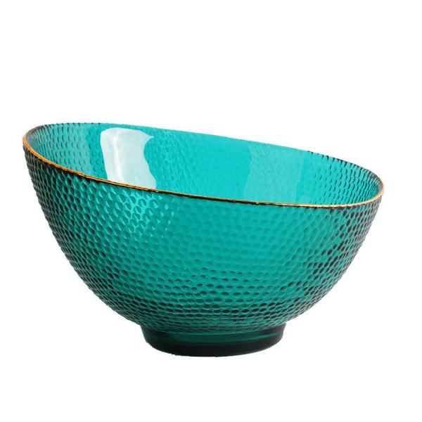 Buy cheap ODM Handmade Fruit Salad Bowl Lead Free Bevel Glass from wholesalers