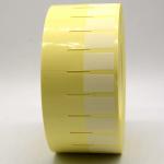 60x15-25mm Cable Adhesive Label 1mil Yellow Gloss Transparent Water Resistant