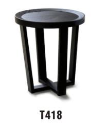 Buy cheap America style black round solid wood coffee table furniture from wholesalers