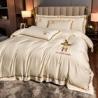 Buy cheap Cozy Gray Hotel Red Wedding Bedding Four-piece Kit with Washed Silk Four Piece Bedding Set from wholesalers