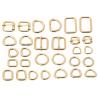 Buy cheap Square Antioxidant Metal D Rings Gold Tearproof Rustproof For Luggage Belts from wholesalers