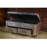 Buy cheap Retro Vintage Leather Storage Trunk Aluminium Sheet Lifted Cover 2 Drawers For Office from wholesalers