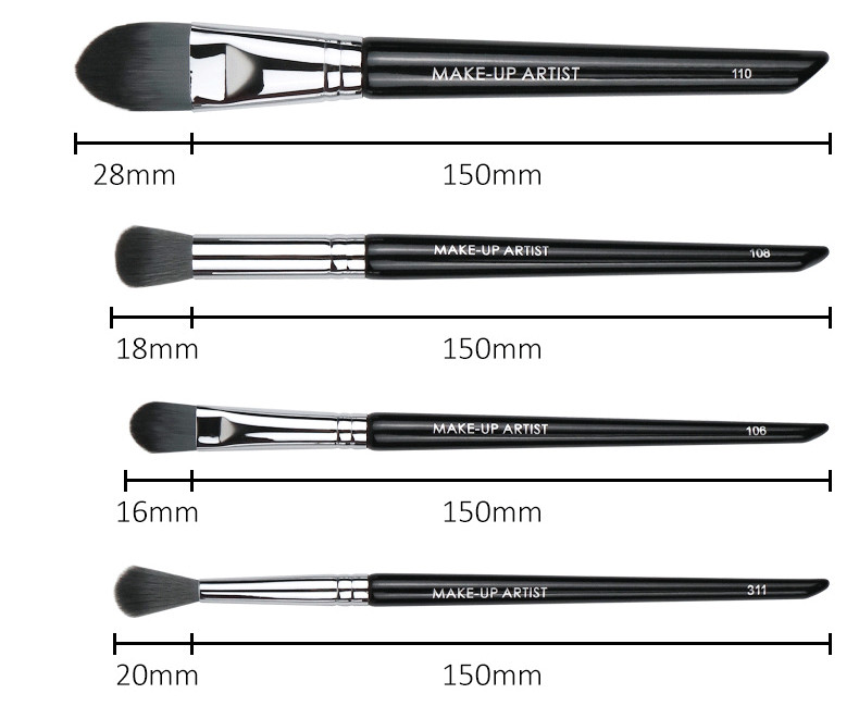 Professinal Makeup Brush Set For full face makeup setting black color