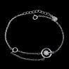 Buy cheap Plated Rhodium 925 Cubic Zirconia Heart Bracelet Sterling Silver Charm For Lady from wholesalers