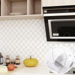 Ceramic Tile Mosaic PVC Self-Adhesive 3D Wallpaper for Bathroom Removable