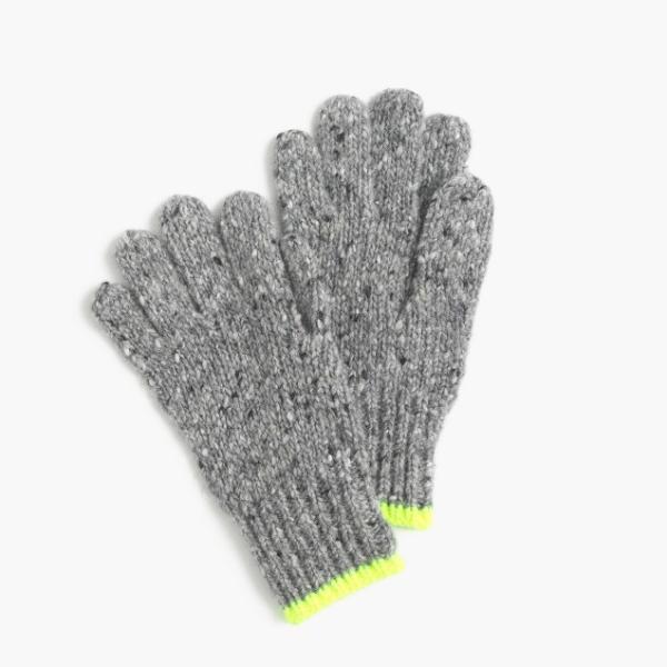 Buy cheap Boy ' S Knit Texting Gloves , Donegal Grey Cable Knit Gloves With Neon Cuff from wholesalers