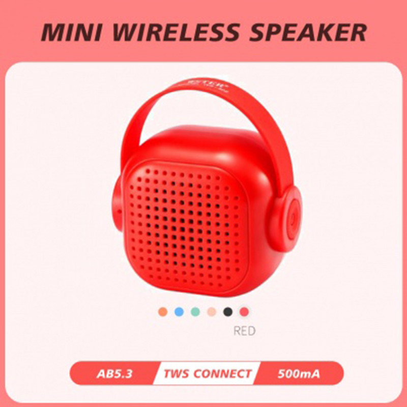No Distortion Pink Wireless Portable Bluetooth Speaker 500mah Battery Operate
