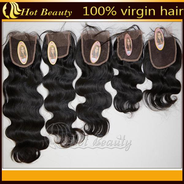 Quality Brazilian 100% Human Lace Top Closure Natural Brown For Women 5A Grade for sale