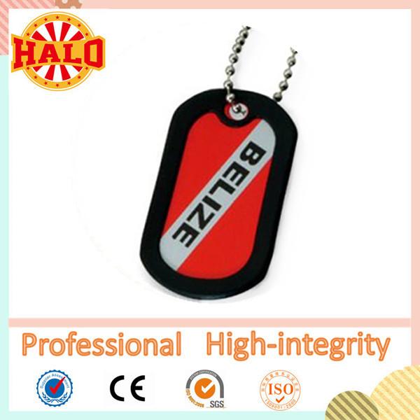 Buy cheap Printed stainless steel dog tag with silicone silencer from wholesalers