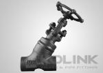 Forged Steel Y Globe Valve Oblique Stop Valve Regular Port Socket Welded