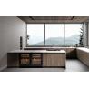 Buy cheap White Modern Classic Wood Kitchen Cabinets Tailored With Island Table Wine Storage from wholesalers