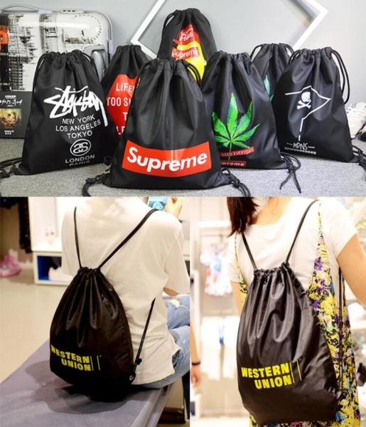 Custom Gift Promotional 210D 420D Polyester 190T Nylon Small Drawstring Bag