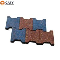 Buy cheap Dog Bone Interlocking Rubber Pavers Tile Weatherproof For Outdoor Racecourse product