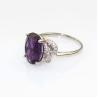 Buy cheap Women Jewelry 925 Silver Ring with 10mmx14mm Oval Purple Cubic Zirocnia(R213) from wholesalers