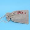 Buy cheap Recycled Jute Drawstring Bag Portable Hot Stamping Logo For Christmas Gift from wholesalers