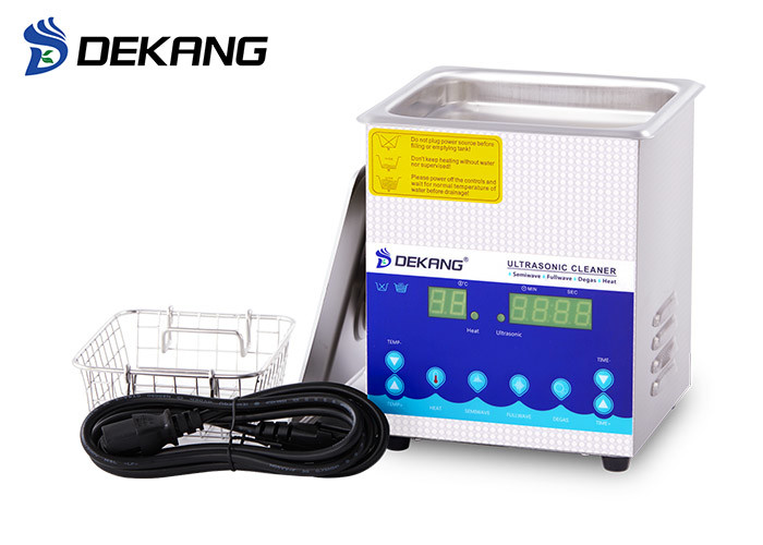 60W 1.3L Mini Ultrasonic Cleaner , Jewelry Vibration Cleaning Machine