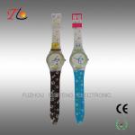 Children's watch with colorful band cute design and lovely cartoon dial
