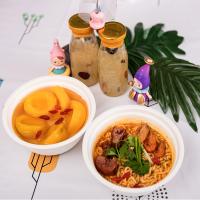 Buy cheap 24oz Compostable Bagasse Bowls Eco Friendly Sugarcane Pulp Box Bowl With Lids product