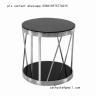 Buy cheap Metal plated stainless steel marble table simple coffee round table from wholesalers